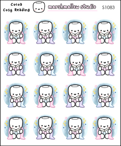 COCOA - COSY READING - PLANNER STICKERS - S1083 - Marshmallow Studio