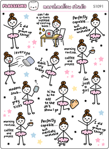 SPECIAL EDITION - "FLOSSISMS" - PLANNER STICKERS - S1091 - Marshmallow Studio