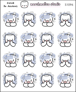 COCOA - SO ANXIOUS - PLANNER STICKERS - S1096 - Marshmallow Studio
