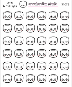 COCOA AND THE EYES... - PLANNER STICKERS - S1098 - Marshmallow Studio