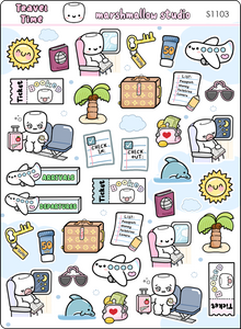 TRAVEL TIME - SAMPLER - PLANNER STICKERS - S1103 - Marshmallow Studio