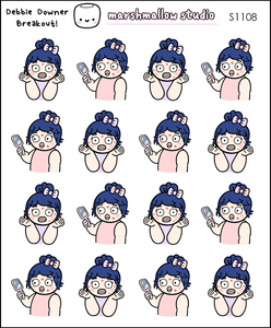 DEBBIE DOWNER - BREAK OUT - PLANNER STICKERS - S1108 - Marshmallow Studio