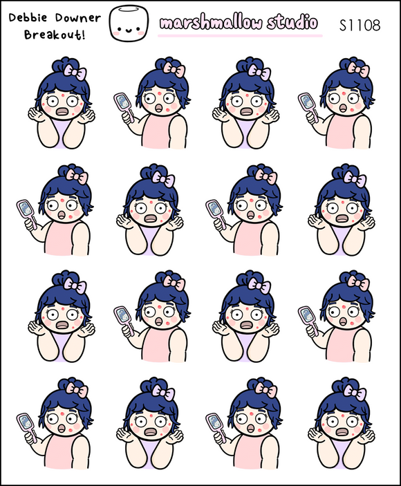 DEBBIE DOWNER - BREAK OUT - PLANNER STICKERS - S1108 - Marshmallow Studio