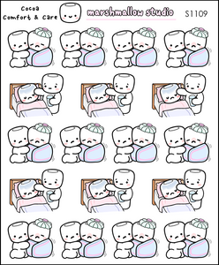 COCOA - COMFORT & CARE - PLANNER STICKERS - S1109 - Marshmallow Studio
