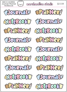 DECO WORDS - JOURNAL / PLANNER / NOTEBOOK - PLANNER STICKERS - S1119 - Marshmallow Studio