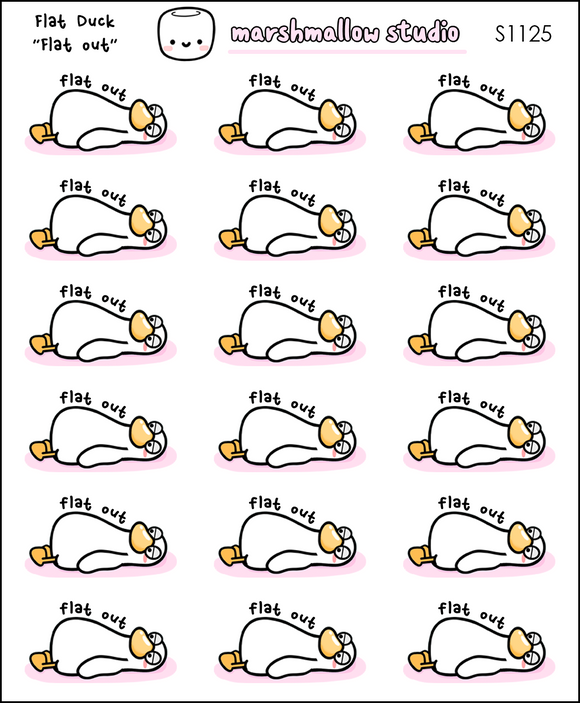FLAT DUCK - FLAT OUT - PLANNER STICKERS - S1125