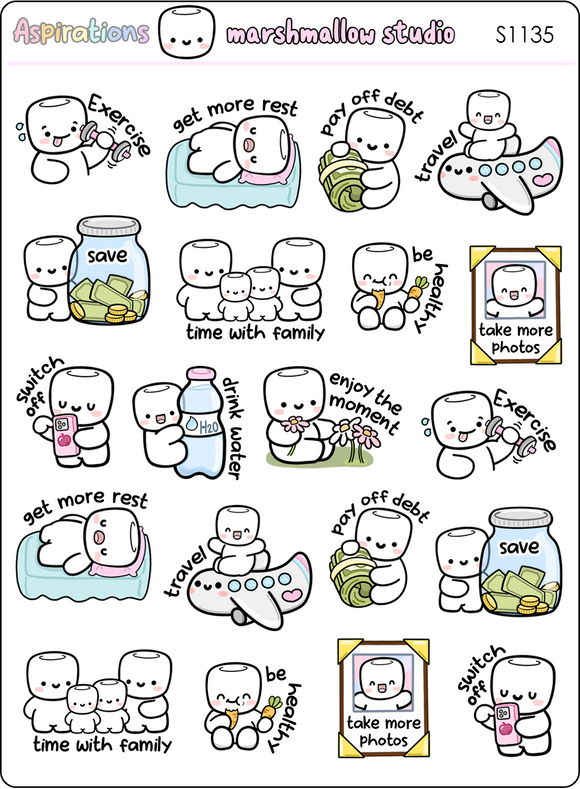 COCOA ASPIRATIONS STICKERS  - S1135