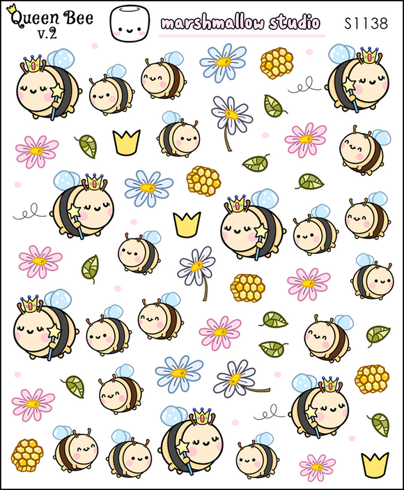QUEEN BEE V.2 STICKER SAMPLER - PLANNER STICKERS - S1138