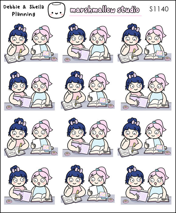 DEBBIE & SHEILA PLANNING STICKERS - S1140