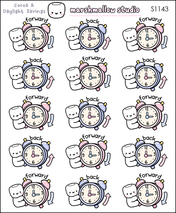 COCOA DAYLIGHT SAVINGS STICKERS - S1143