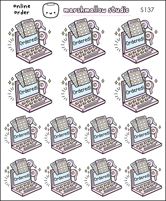 ONLINE ORDER - PLANNER STICKERS - S137 - Marshmallow Studio