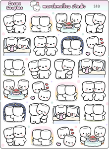 COCOA COUPLES - SAMPLER - PLANNER STICKERS - S18 - Marshmallow Studio