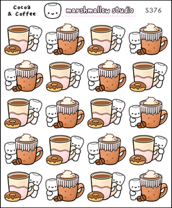 COCOA & COFFEE - PLANNER STICKERS - S376 - Marshmallow Studio