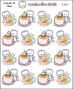 COCOA & TEA - PLANNER STICKERS - S441 - Marshmallow Studio