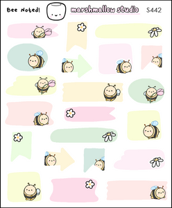 BEE NOTED! - PLANNER STICKERS - S442 - Marshmallow Studio