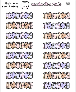 LITTLE BOOK ROWS - PLANNER STICKERS - S55 - Marshmallow Studio