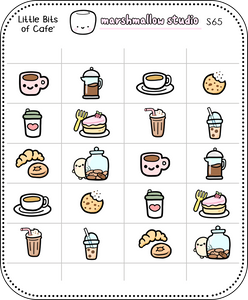 LITTLE BITS OF CAFE - PLANNER STICKERS - S65 - Marshmallow Studio