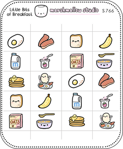 LITTLE BITS OF BREAKFAST - PLANNER STICKERS - S766 - Marshmallow Studio