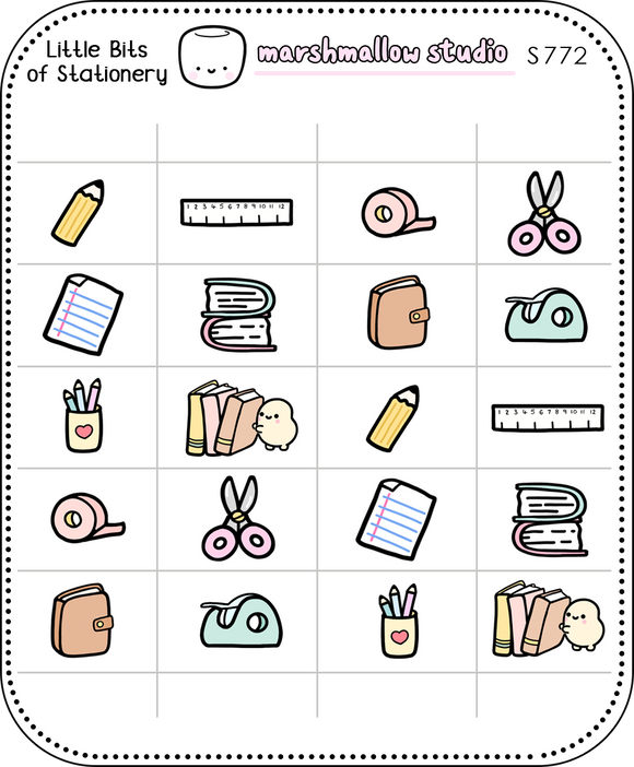 LITTLE BITS OF STATIONERY - PLANNER STICKERS - S772 - Marshmallow Studio