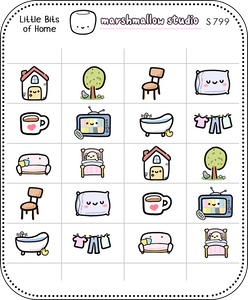 LITTLE BITS OF HOME - PLANNER STICKERS - S799 - Marshmallow Studio