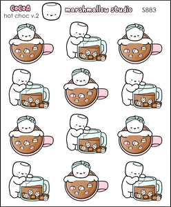 COCOA - HOT CHOC V.2 - PLANNER STICKERS - S883 - Marshmallow Studio