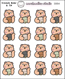 FRECKLE BEAR & TN - PLANNER STICKERS - S884 - Marshmallow Studio