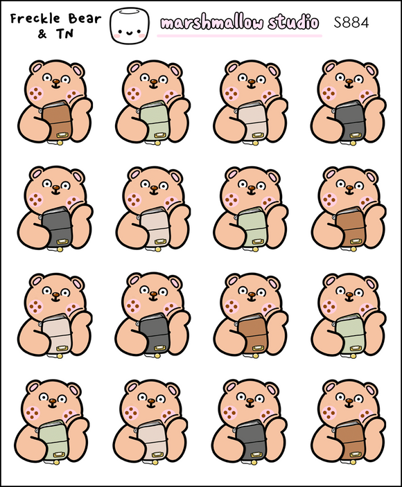 FRECKLE BEAR & TN - PLANNER STICKERS - S884 - Marshmallow Studio