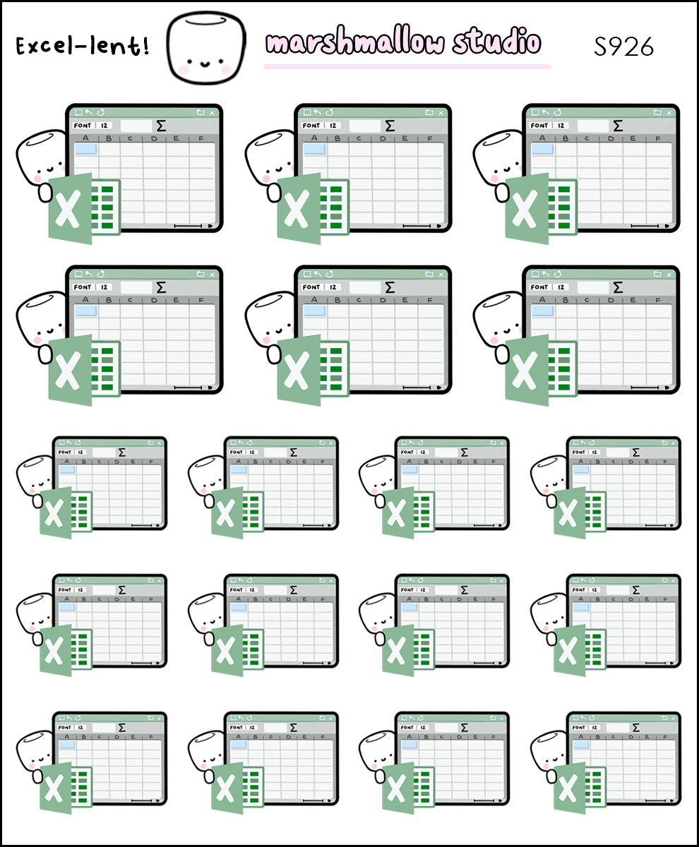 EXCEL-LENT! - PLANNER STICKERS - S926