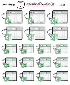 EXCEL-LENT! - PLANNER STICKERS - S926 - Marshmallow Studio