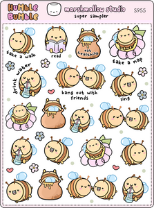 BEE HUMBLE - SAMPLER - PLANNER STICKERS - S955 - Marshmallow Studio