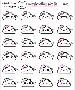 CLOUD TAPE DISPENSERS - PLANNER STICKERS - S965 - Marshmallow Studio