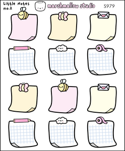 LITTLE NOTES NO.2 - PLANNER STICKERS - S979 - Marshmallow Studio