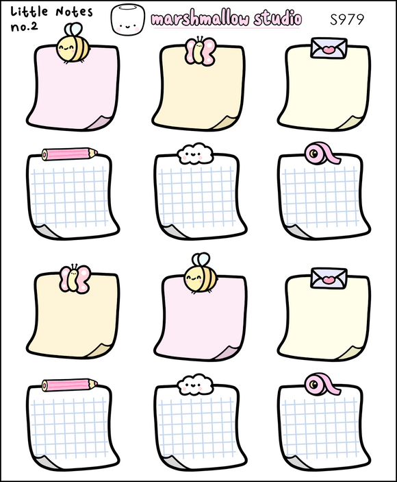 LITTLE NOTES NO.2 - PLANNER STICKERS - S979 - Marshmallow Studio