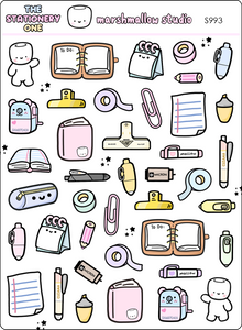 THE STATIONERY ONE - SAMPLER - PLANNER STICKERS - S993 - Marshmallow Studio