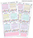 WEEKS - 2027 YEARLY OVERVIEW STICKERS - (2 PGS) H020