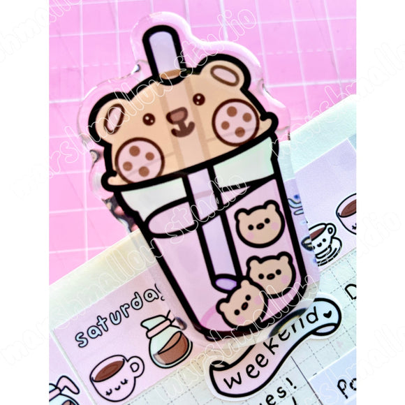 ACRYLIC PAGE CLIP - BOBA BEAR - LIMITED EDITION - Marshmallow Studio