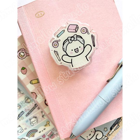 ACRYLIC PAGE CLIP - COCOA STATIONERY - LIMITED EDITION - Marshmallow Studio