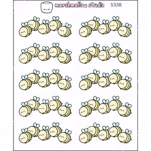 BEE BORDERS - PLANNER STICKERS - S338 - Marshmallow Studio