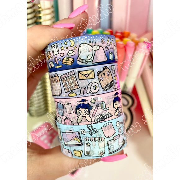 CHARACTER & STATIONERY COLLECTION - WASHI TAPE BUNDLE - LIMITED EDITION - Marshmallow Studio