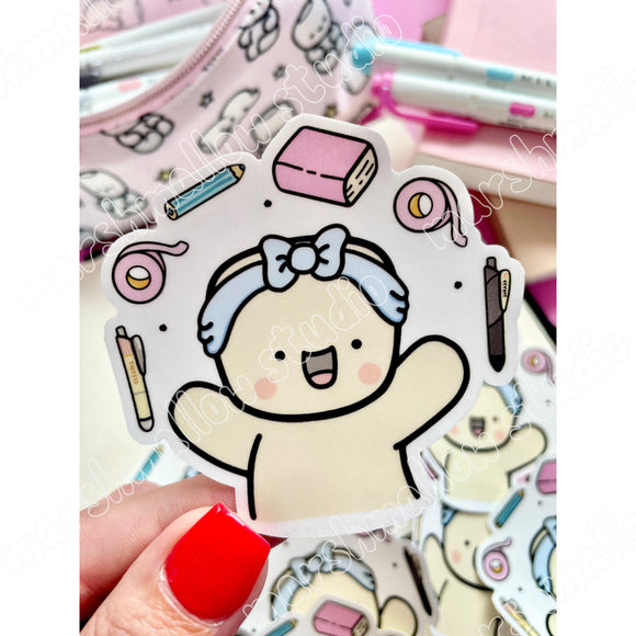 CLEAR VINYL STICKER - COCOA STATIONERY - LIMITED EDITION - Marshmallow Studio