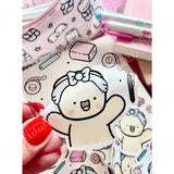 CLEAR VINYL STICKER - COCOA STATIONERY - LIMITED EDITION - Marshmallow Studio