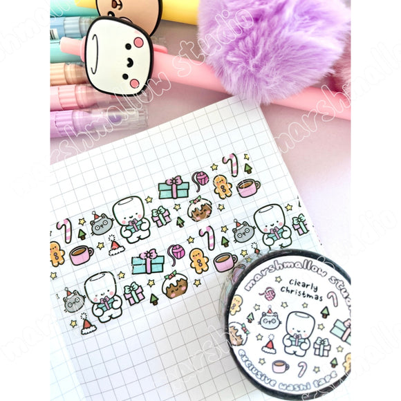 CLEARLY CHRISTMAS - 20mm PET CLEAR WASHI TAPE - LIMITED EDITION - Marshmallow Studio