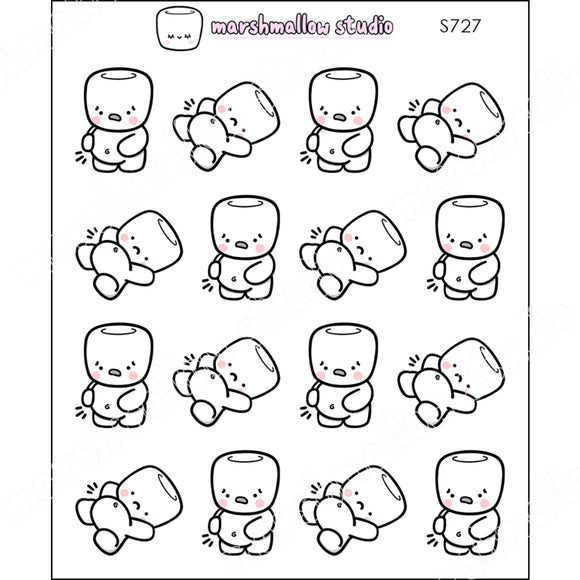COCOA - BLOATED - PLANNER STICKERS - S727 - Marshmallow Studio