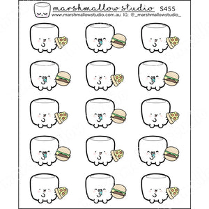 COCOA - BURGERS & PIZZA - PLANNER STICKERS - S455 - Marshmallow Studio