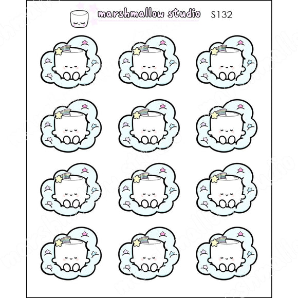 COCOA - COMFY CLOUD - PLANNER STICKERS - S132 - Marshmallow Studio