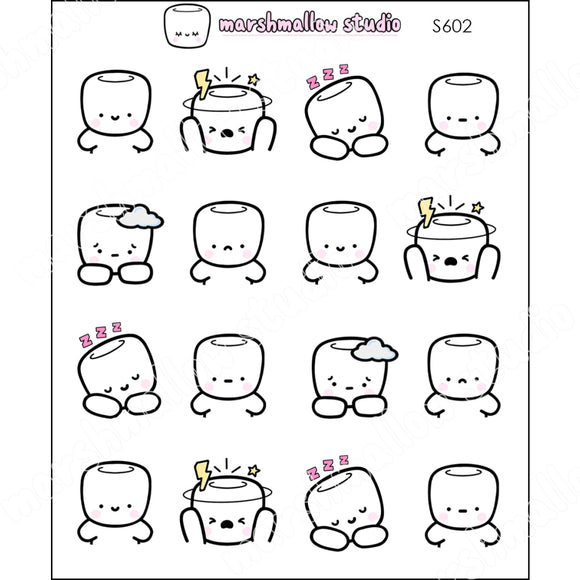 COCOA EMOTIONS - PLANNER STICKERS - S602 - Marshmallow Studio