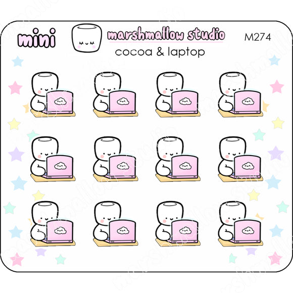 Cocoa & Laptop - Mini Stickers Planner M274 New Releases