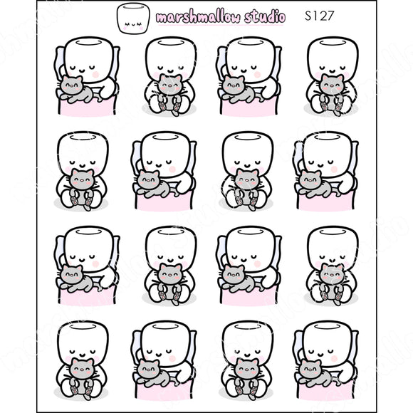 COCOA - LITTLE CAT - PLANNER STICKERS - S127 - Marshmallow Studio