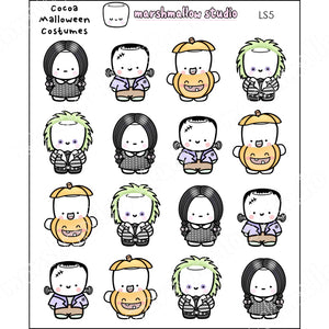 COCOA MALLOWEEN COSTUMES - PLANNER STICKERS - LS5 - Marshmallow Studio