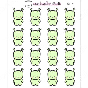 COCOA - "MARSHIAN" - PLANNER STICKERS - S716 - Marshmallow Studio